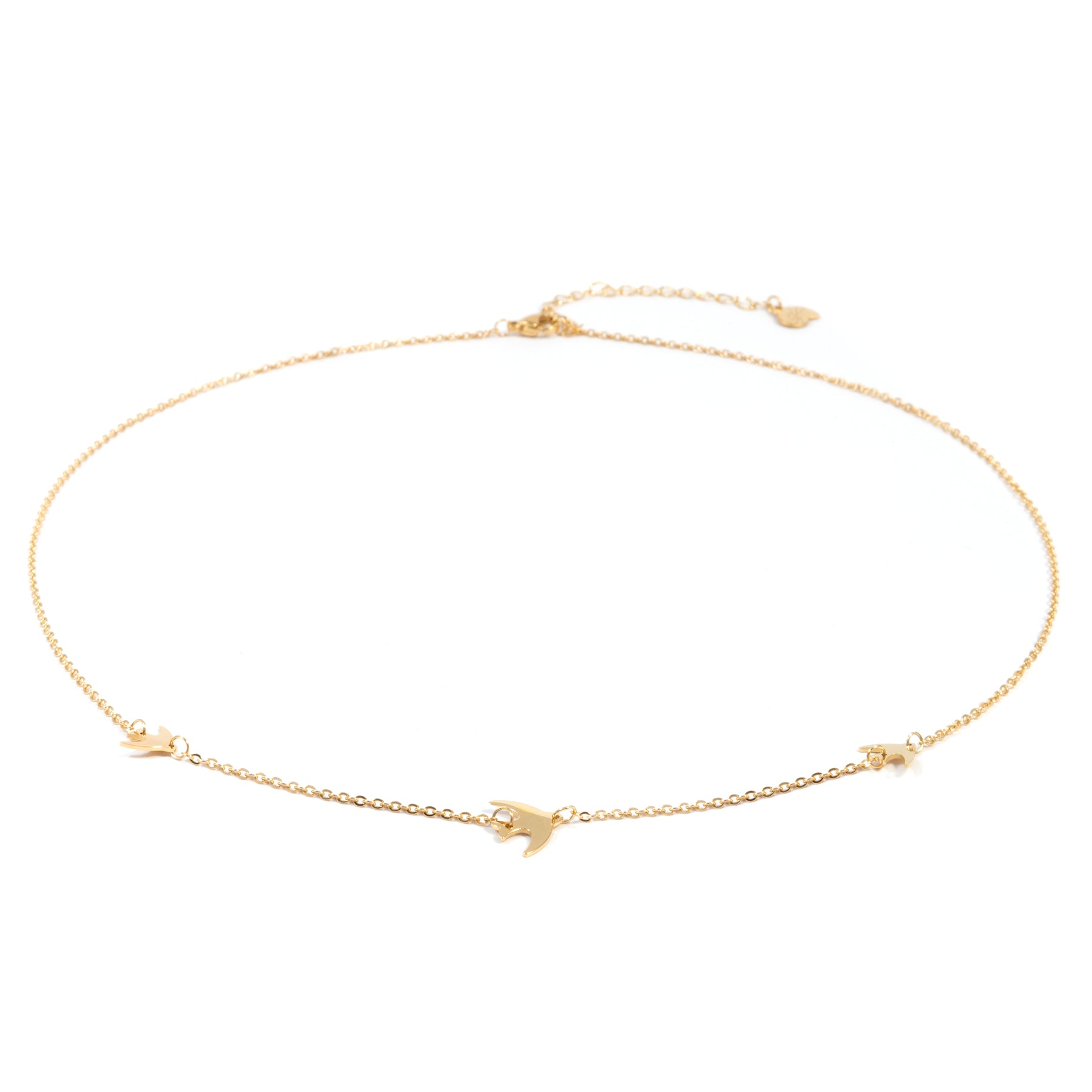 Collar con Pájaros en Vuelo en Oro