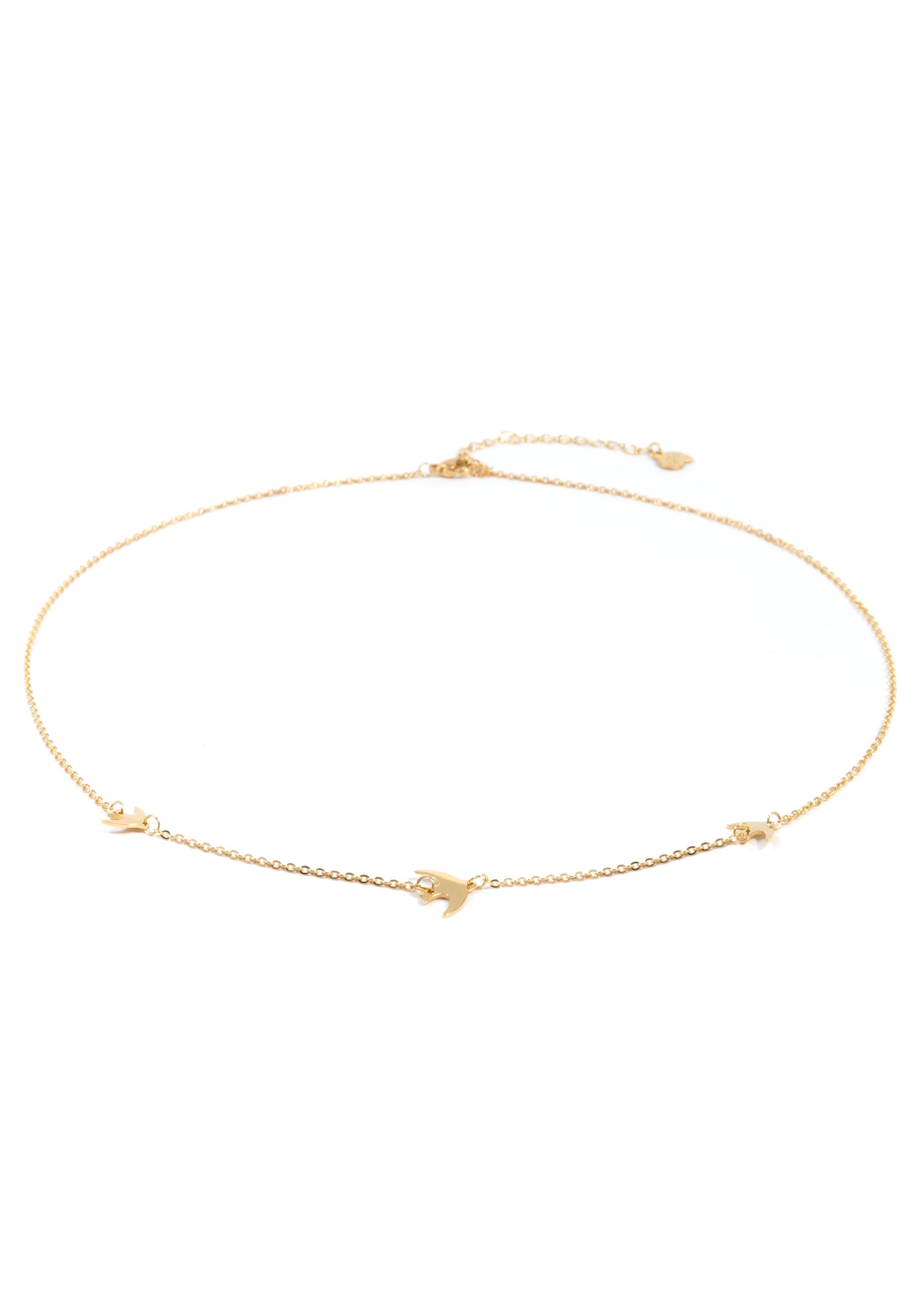 Flying Birds Necklace Gold