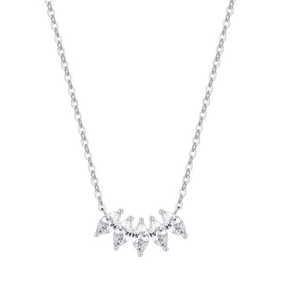 Gemstone Blossom Necklace Sterling Silver