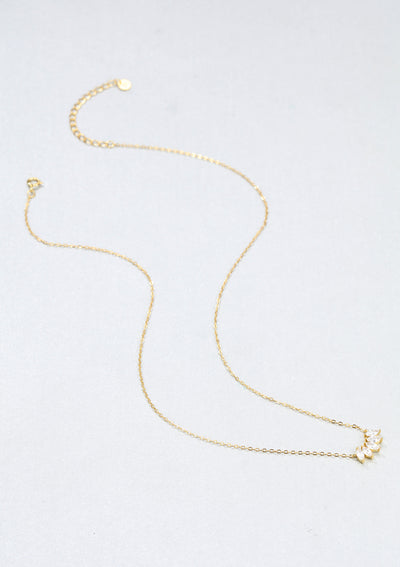 Gemstone Blossom Necklace Sterling Silver Gold