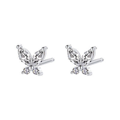 Gemstone Butterfly Earrings Sterling Silver