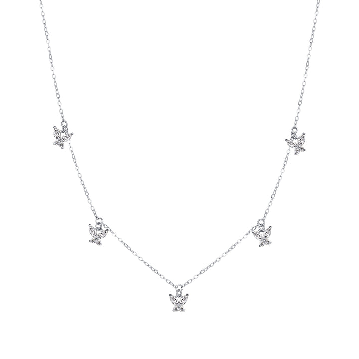 Collar con Colgante Mariposa de Gema Plata de Ley 925