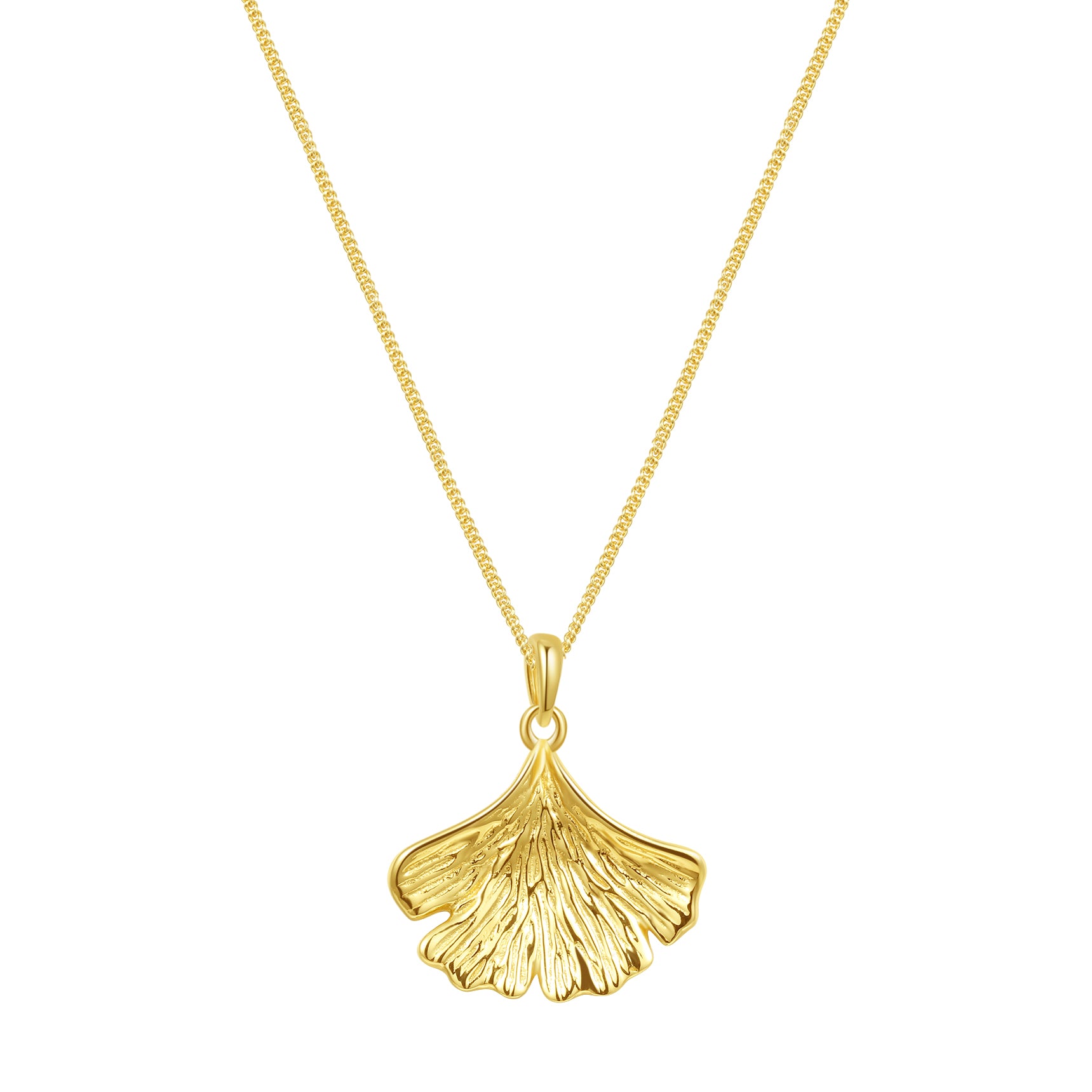 Sterling Silver Ginkgo Picture Pendant