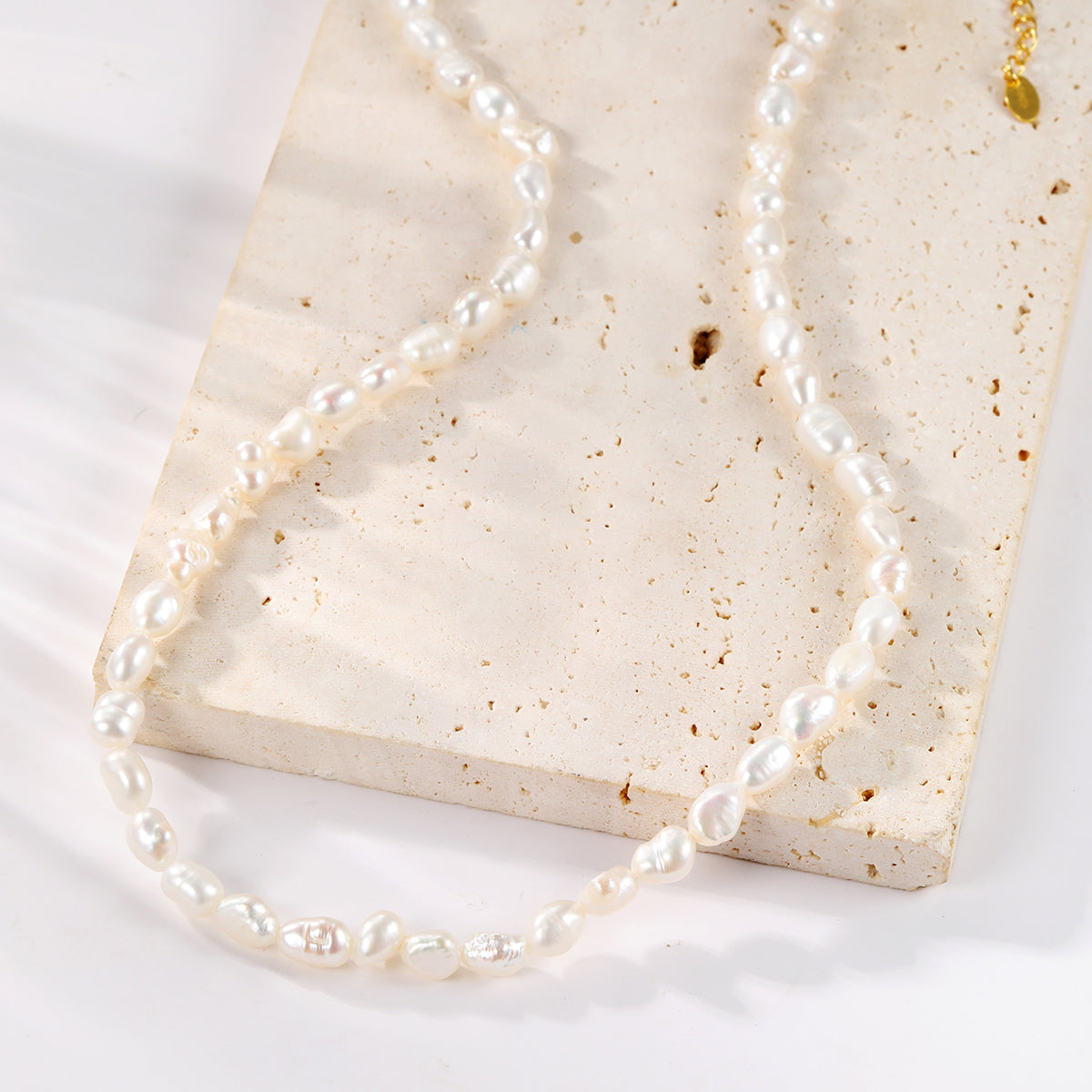 Collier Perle Grace Argent Sterling en Or