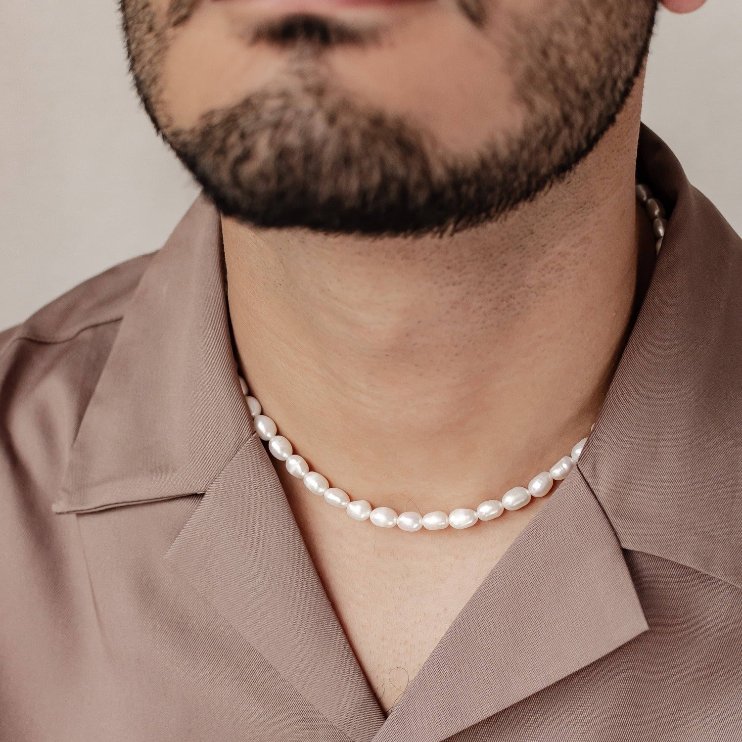 Collier Perle Grace Argent Sterling en Or