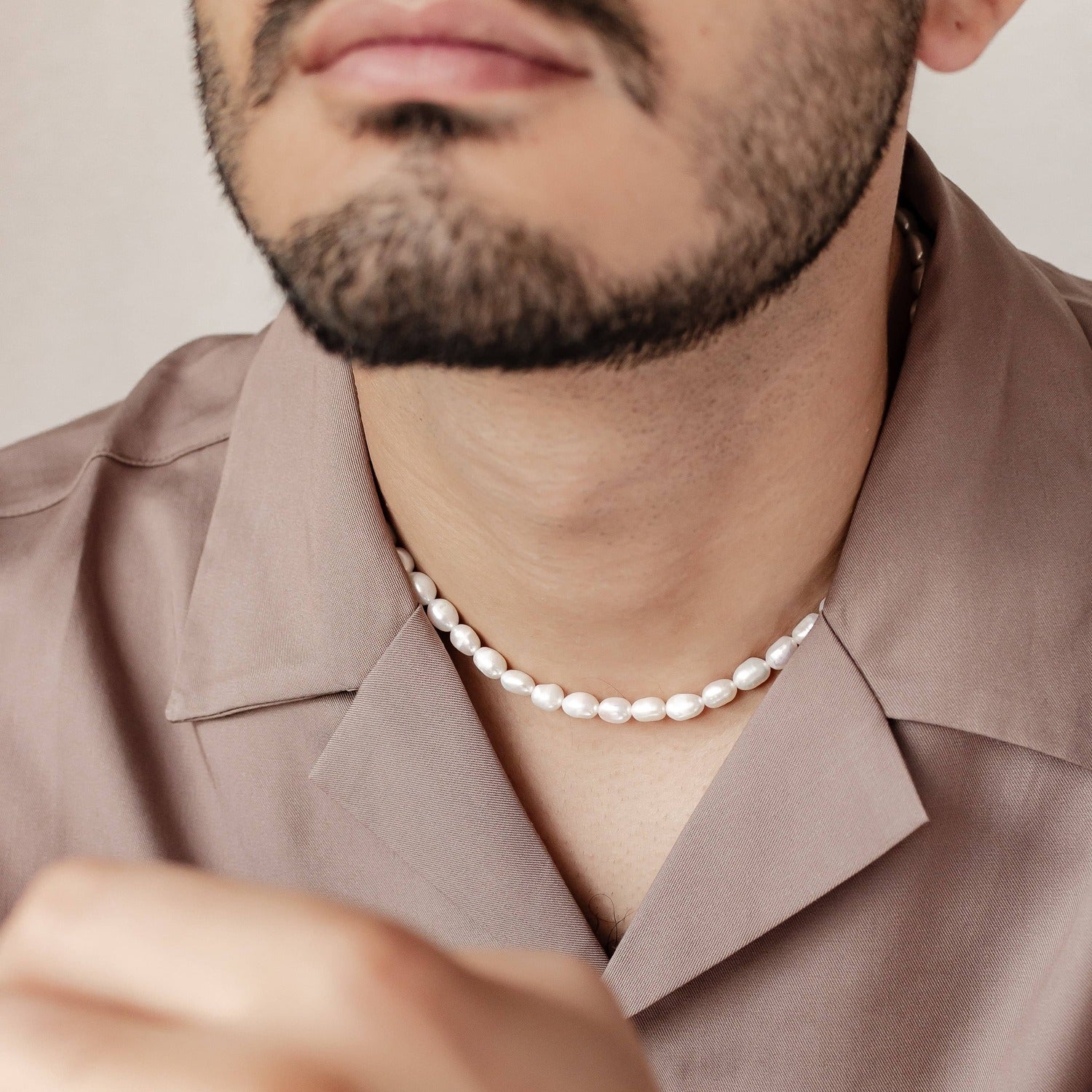 Collier Perle Grace Argent Sterling en Or