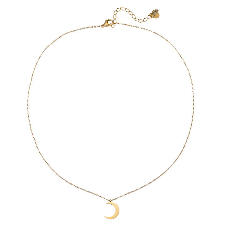 Collier Délicat Demi Lune Or