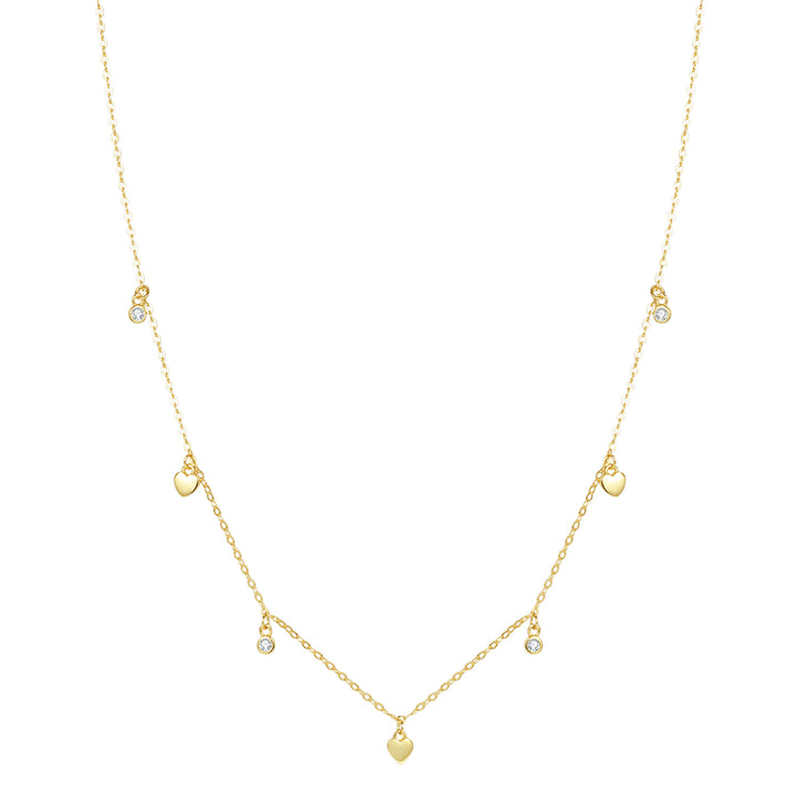 Collier Breloque Coeur Sterling Argent en Or