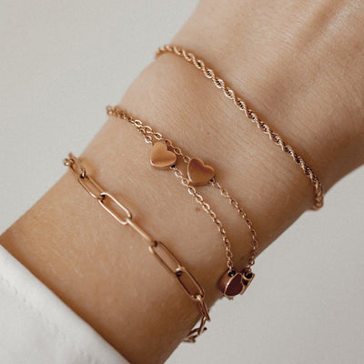 Zartes Armband Liebe in Rosegold