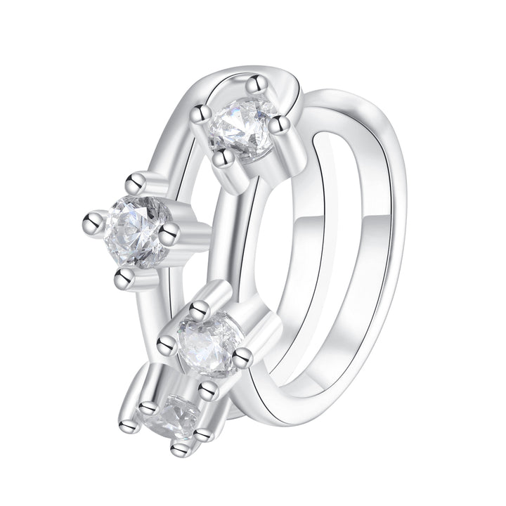Ear Cuff Banda Gemas Plata de Ley 925