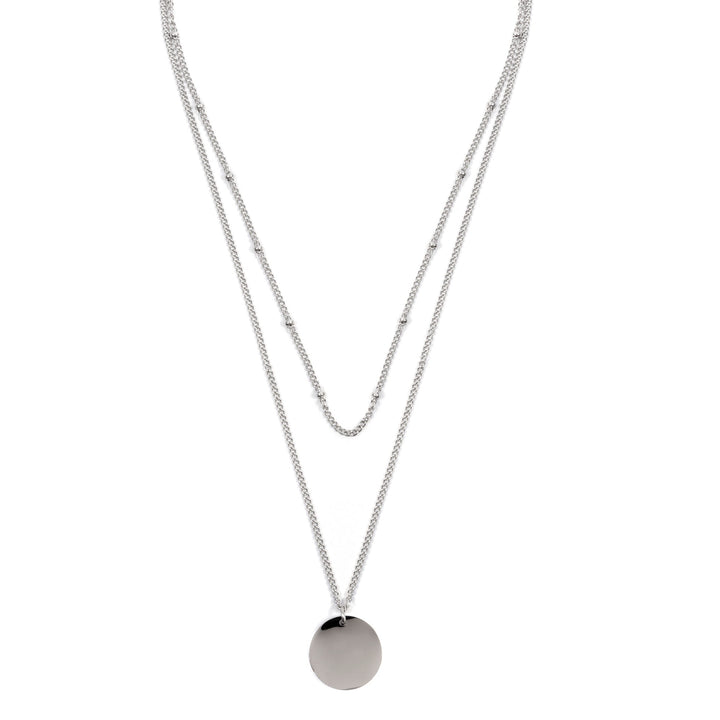 Collar de Círculo a Capas en Plata