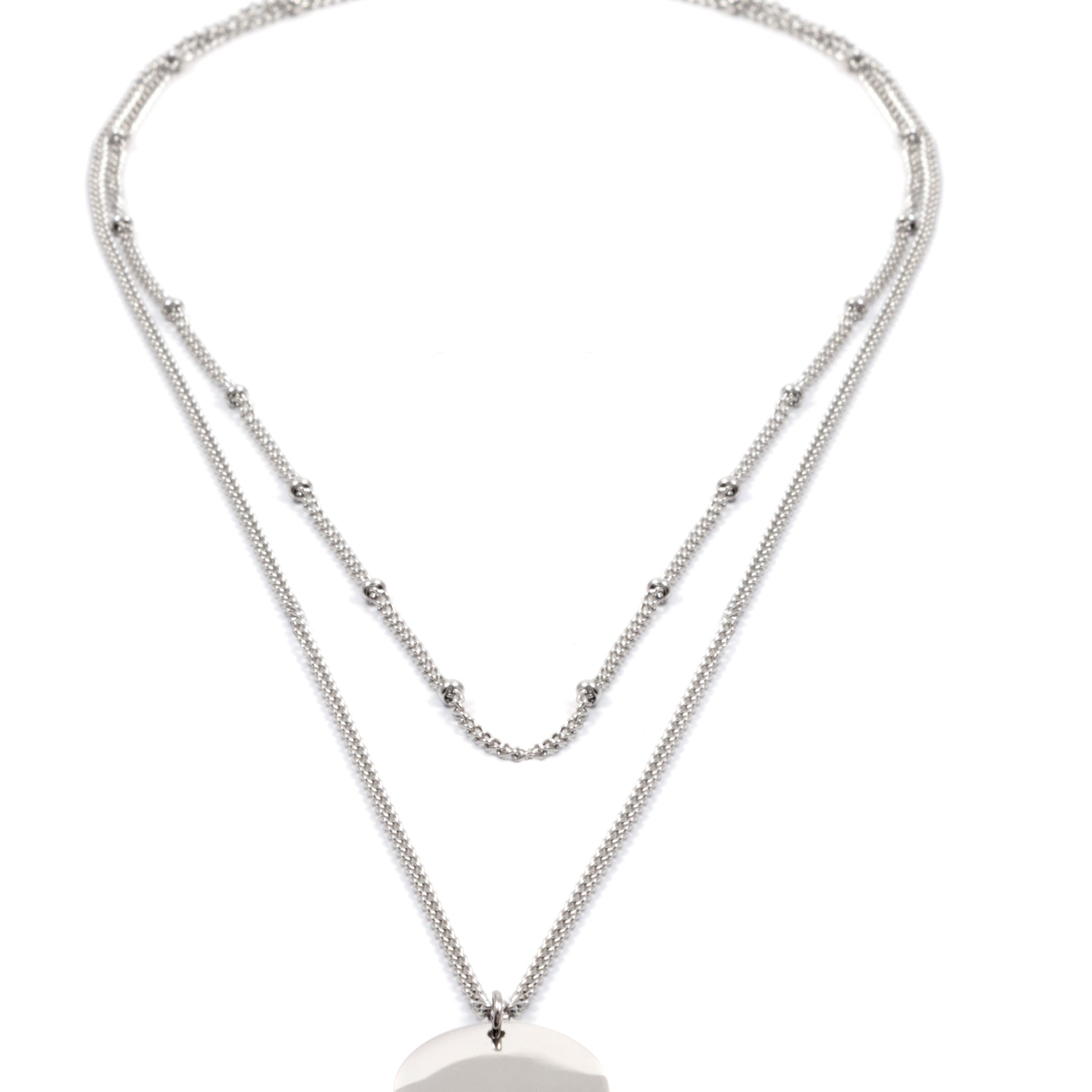 Collier Multi Rangs Cercle en Argent