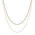Delicate Layered Necklace Snake Chain Gold