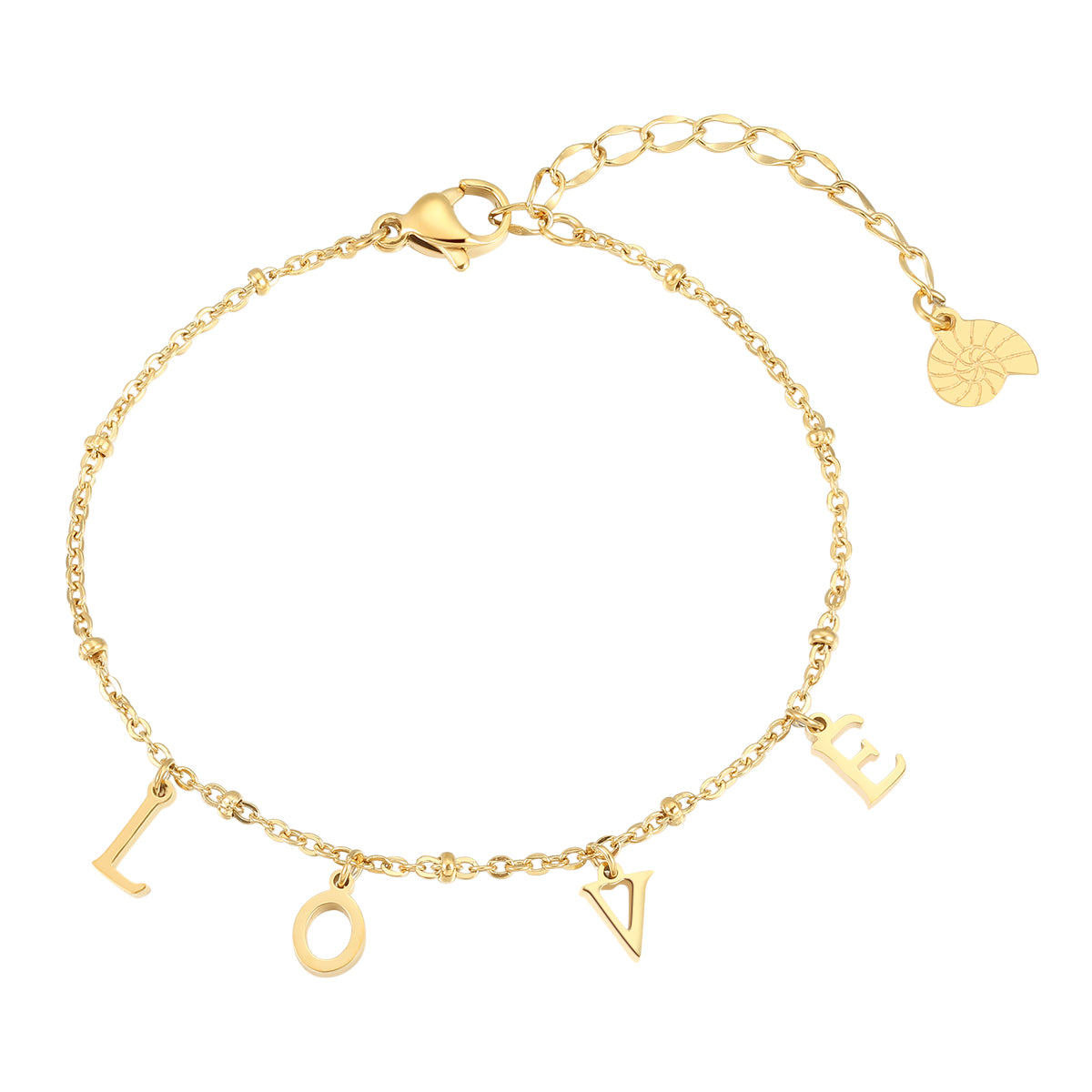 gold bracelet letter