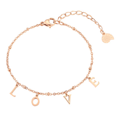 Love Charm Armband in Rosegold