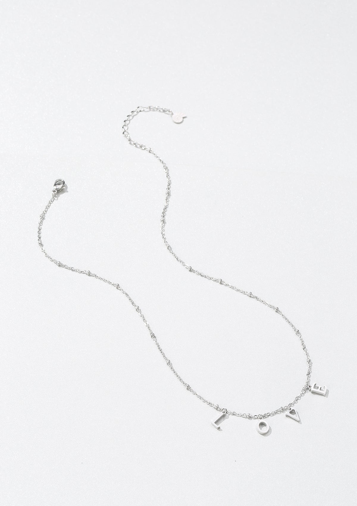 Love Charm Necklace Silver