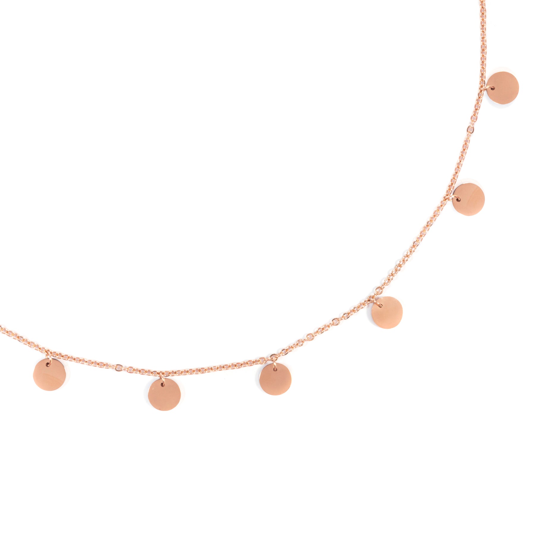 Collier Multi Cercles en Or Rose