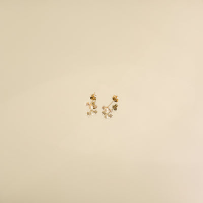 New Beginnings Pearl Stud Earrings 14K Gold