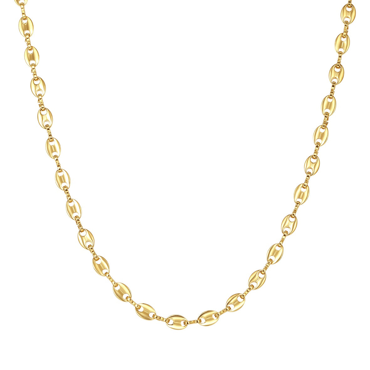 Gepufft Link Mariner Kette in Gold