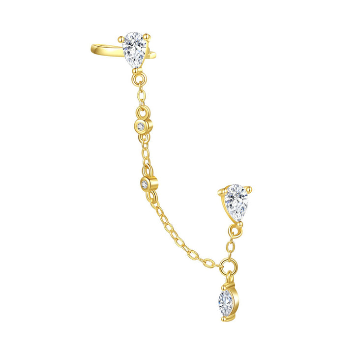 Boucles d’Oreilles Double Radiant Argent Sterling en Or
