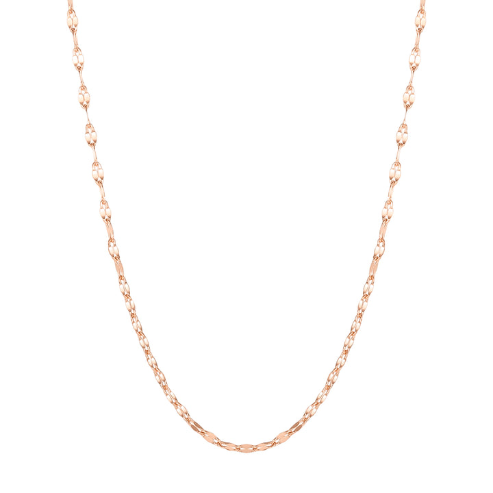 Flache Rolokette Rosegold