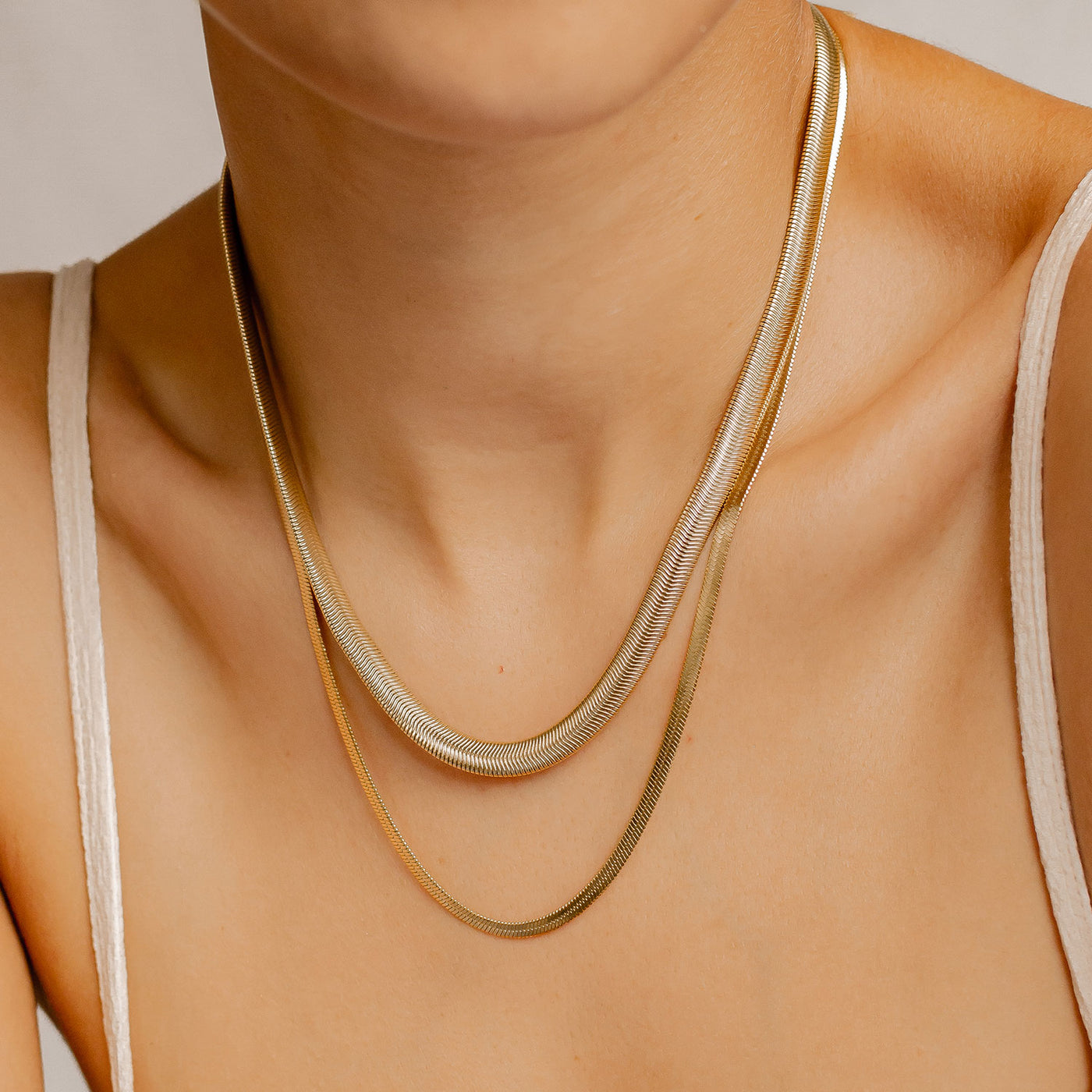 Snake Chain Necklace Set