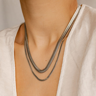 Snake Chain Necklace Set