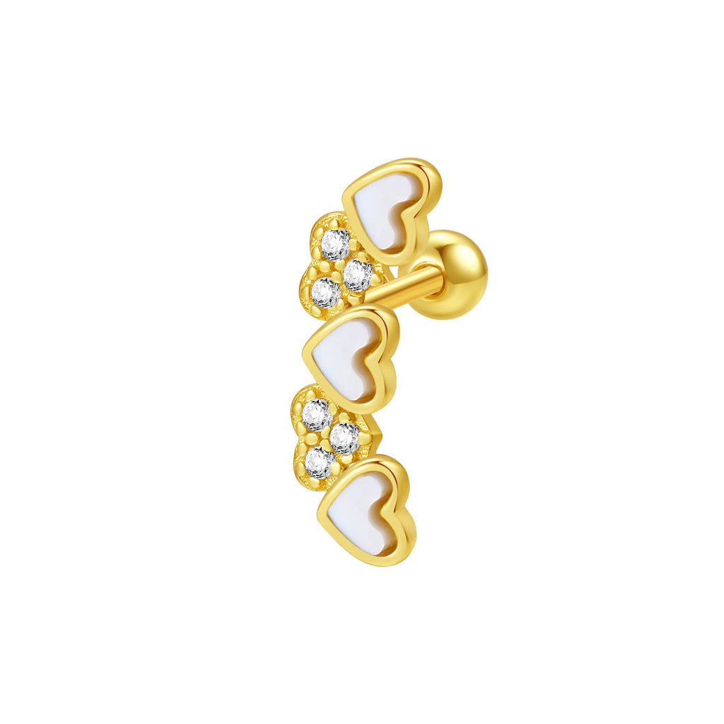 Aahana Shell Heart Stud Earrings