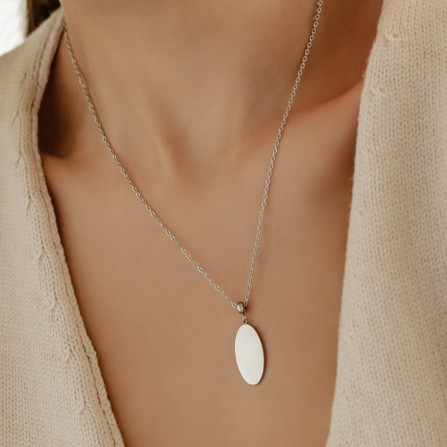 Colgante Oval Brillante