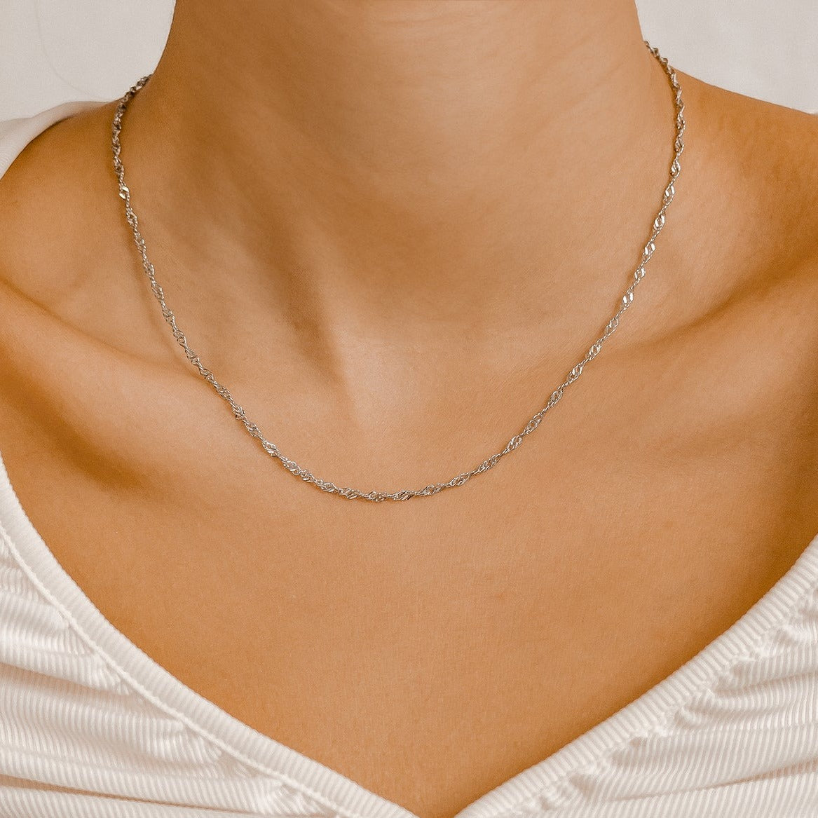 Filigrane Singapurkette in Silber