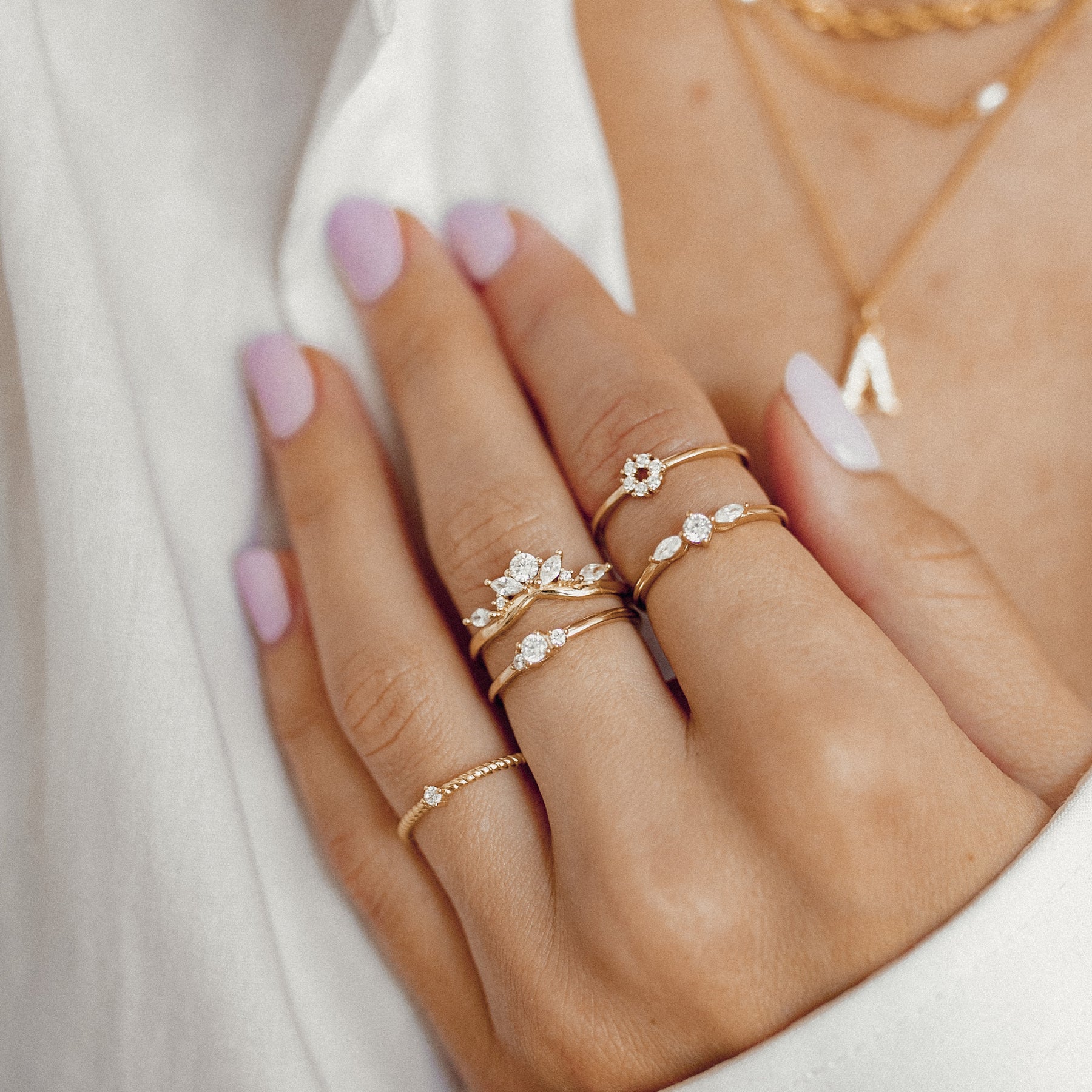 Bague Nexus Mince Argent Sterling en Or