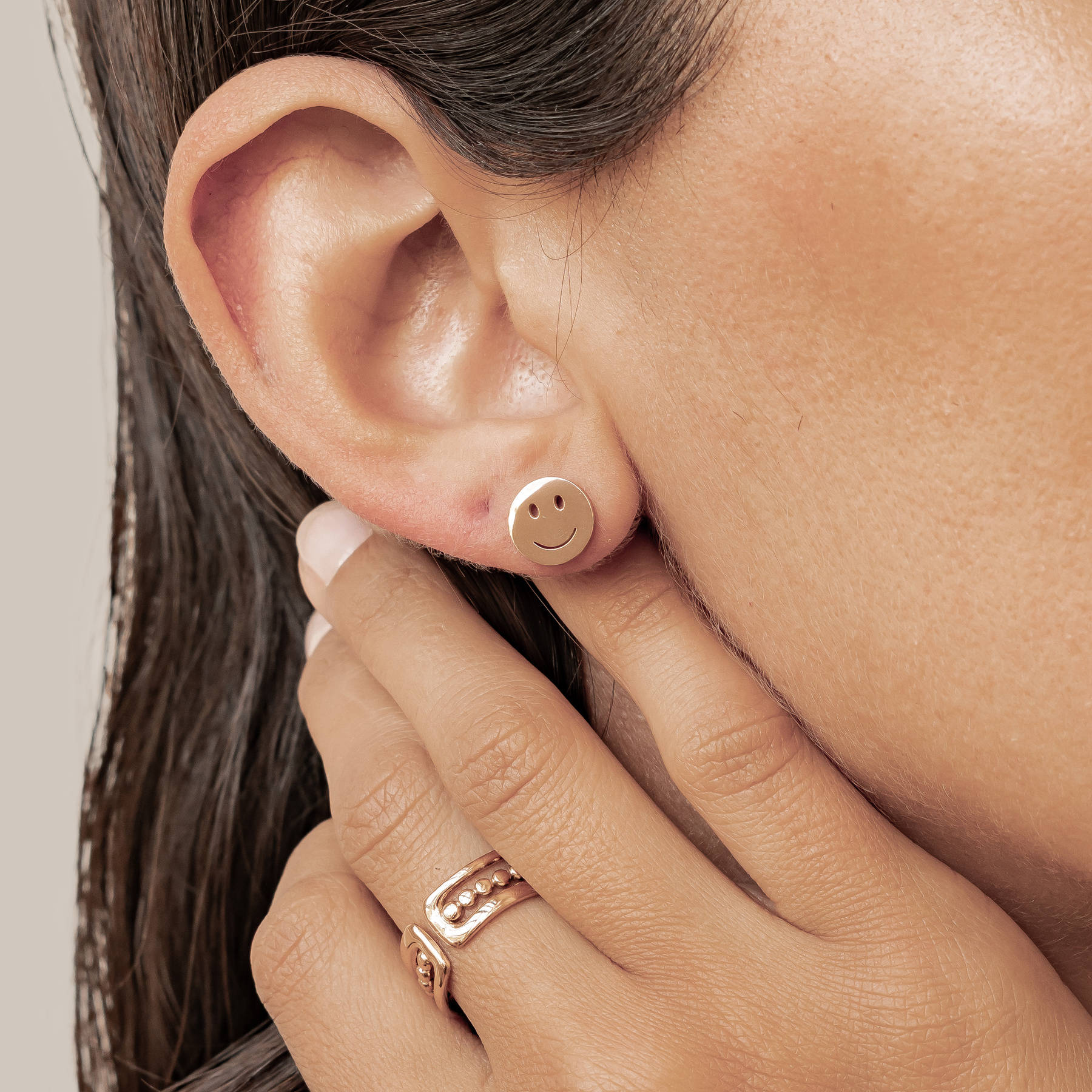 Smiley Face Stud Earrings