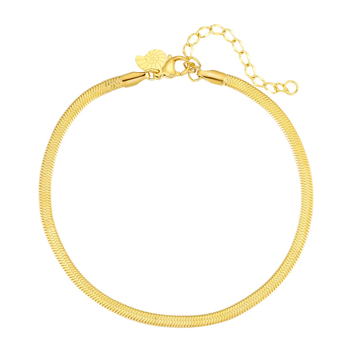 Snake Chain Anklet Gold