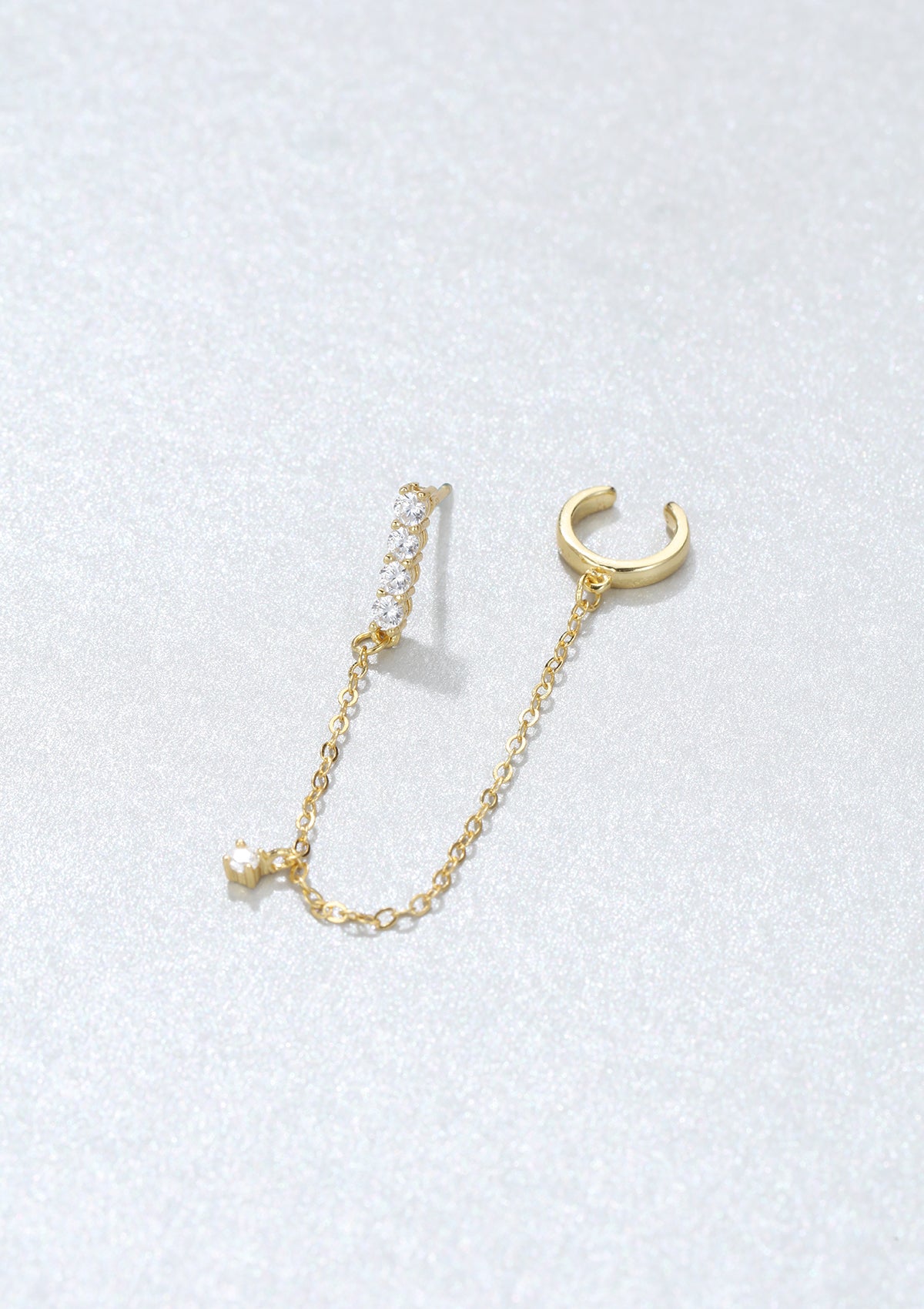 Sternenlicht Ear Cuff aus Vergoldetem Sterlingsilber