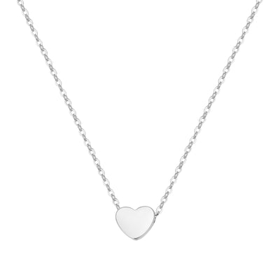 Sweetheart Delicate Pendant Necklace in Silver