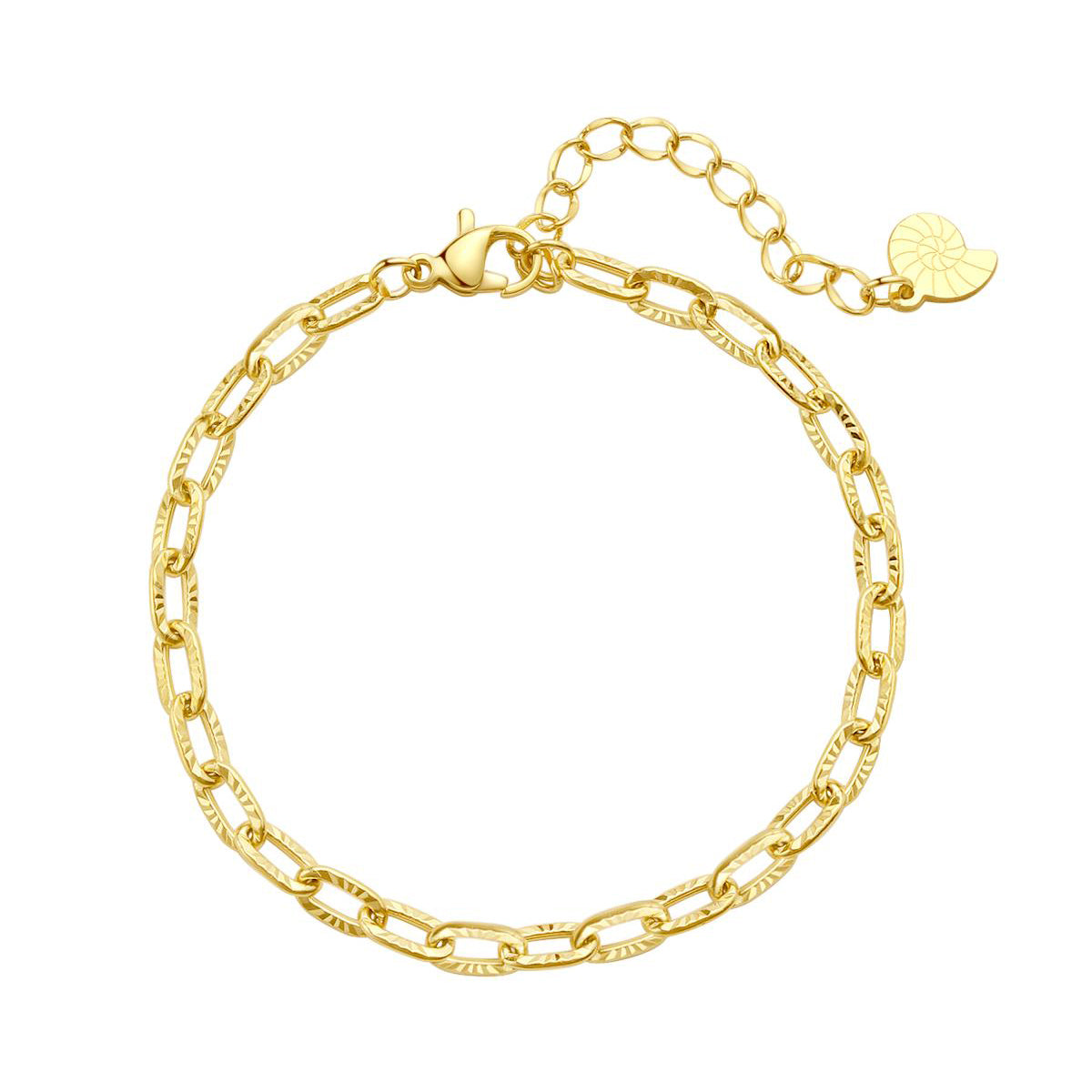 Strukturiertes Armband in Gliederkette-Design in Gold