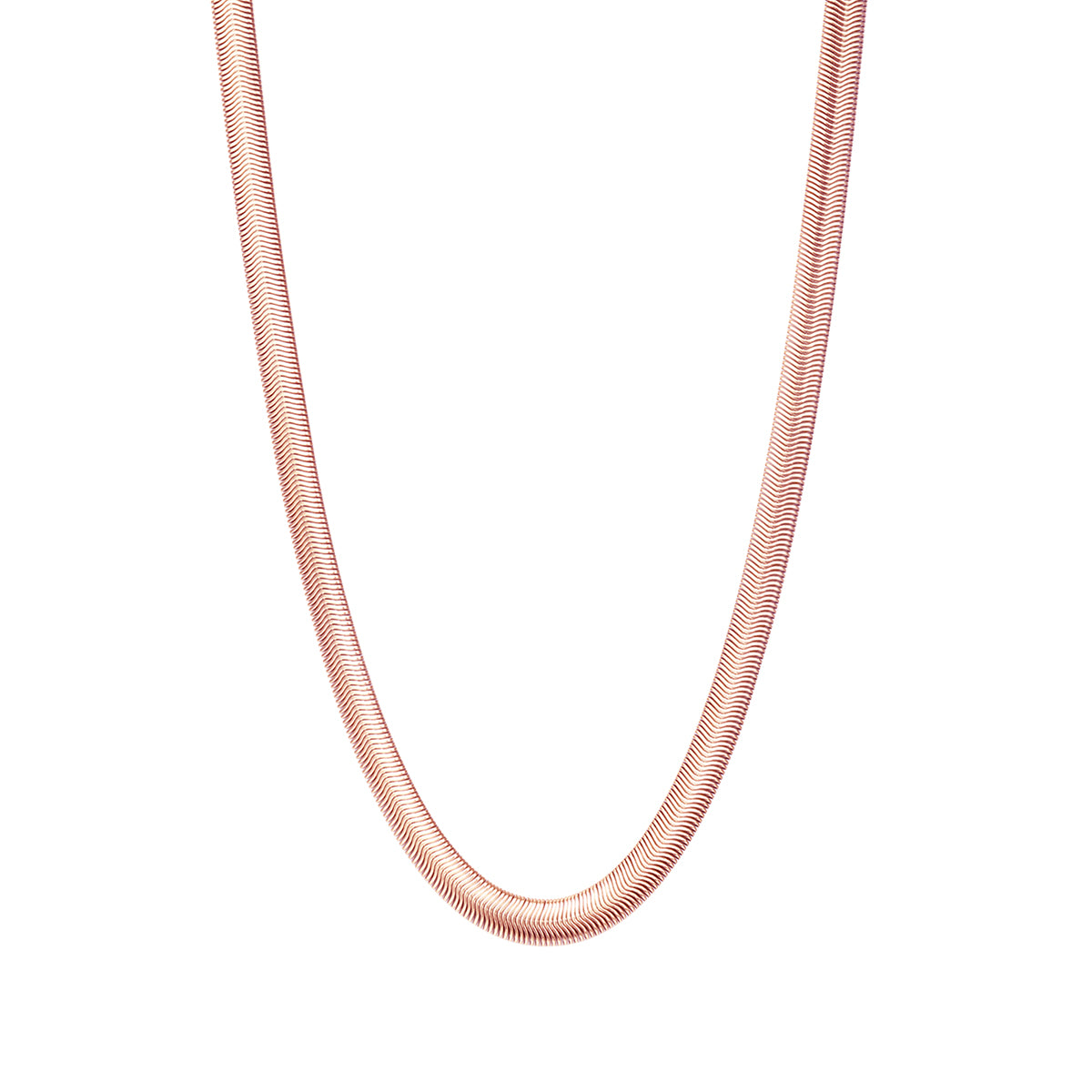 Thick Snake Chain Necklace Rose Gold – Hey Happiness