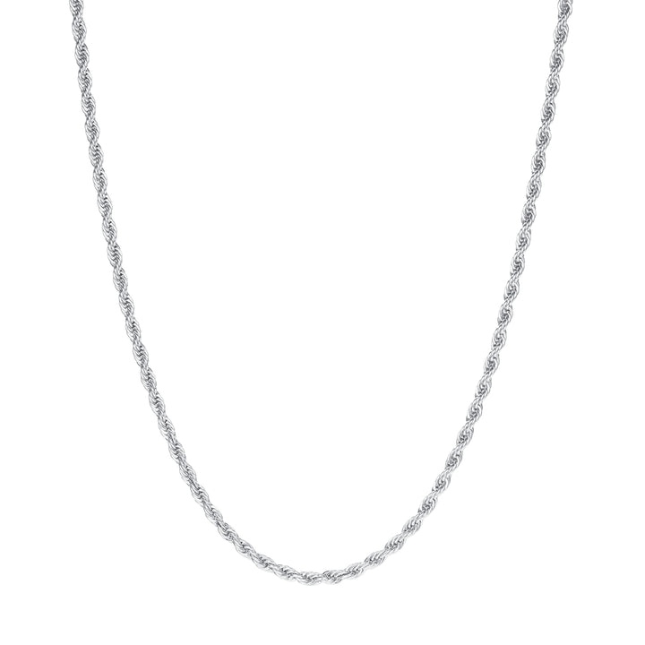 Collar de Cadena Fina Torcida en Plata