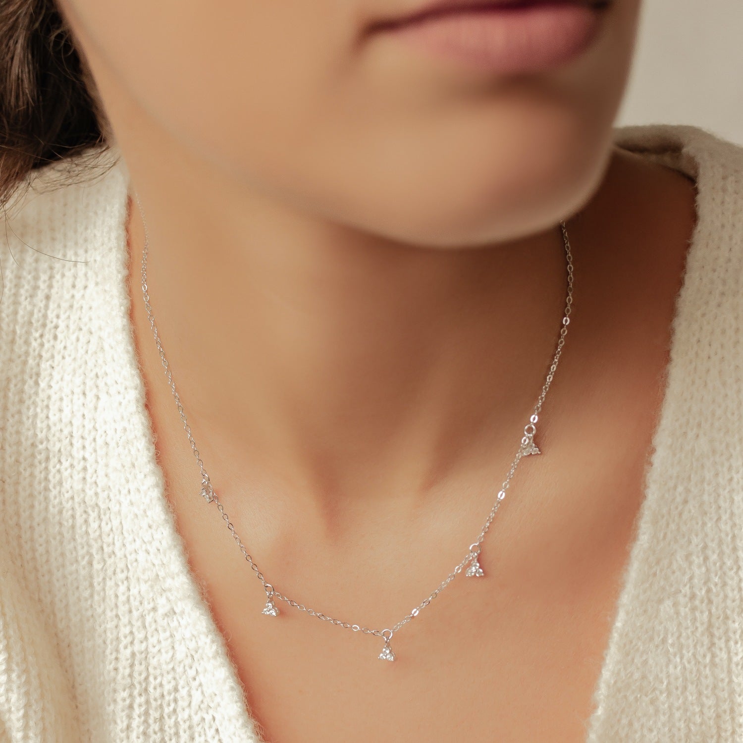 Collier Trinity Charm Argent Sterling