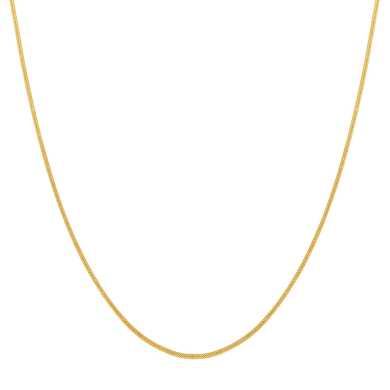 Collar Unisex Cadena Serpiente Fine en Oro