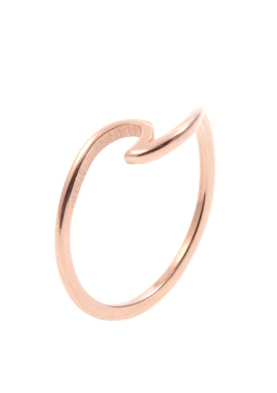 Filigraner Wellenförmiger Ring in Rosegold