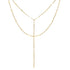 Y Layered Necklace Gold