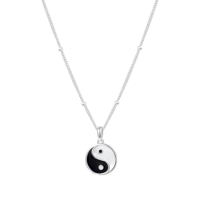 Collier Pendentif Yin Yang Sterling Argent