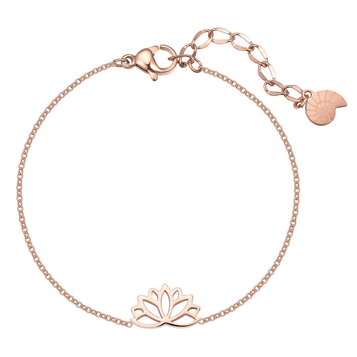 Brazalete de Loto en Oro Rosa