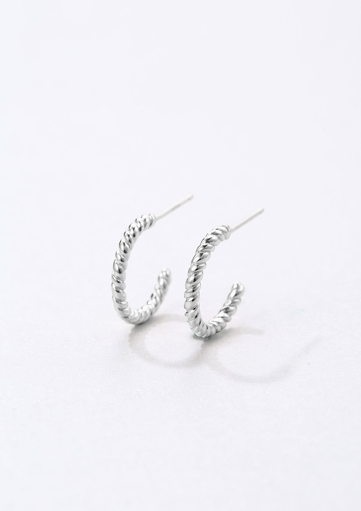 Pendientes de Aro Torcido Plata de Ley 925