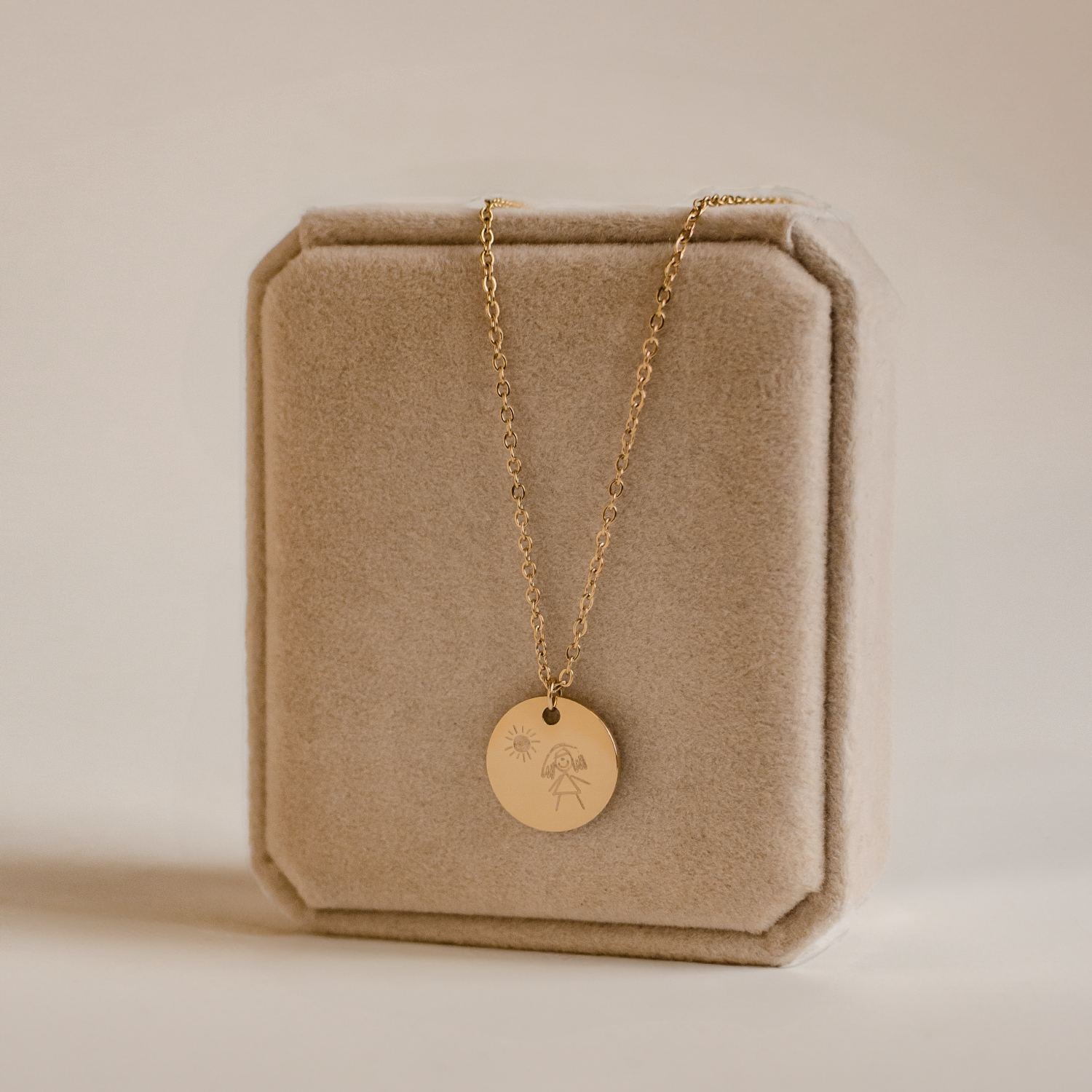 Personalisierte Kette Zeichnung Edelstahl