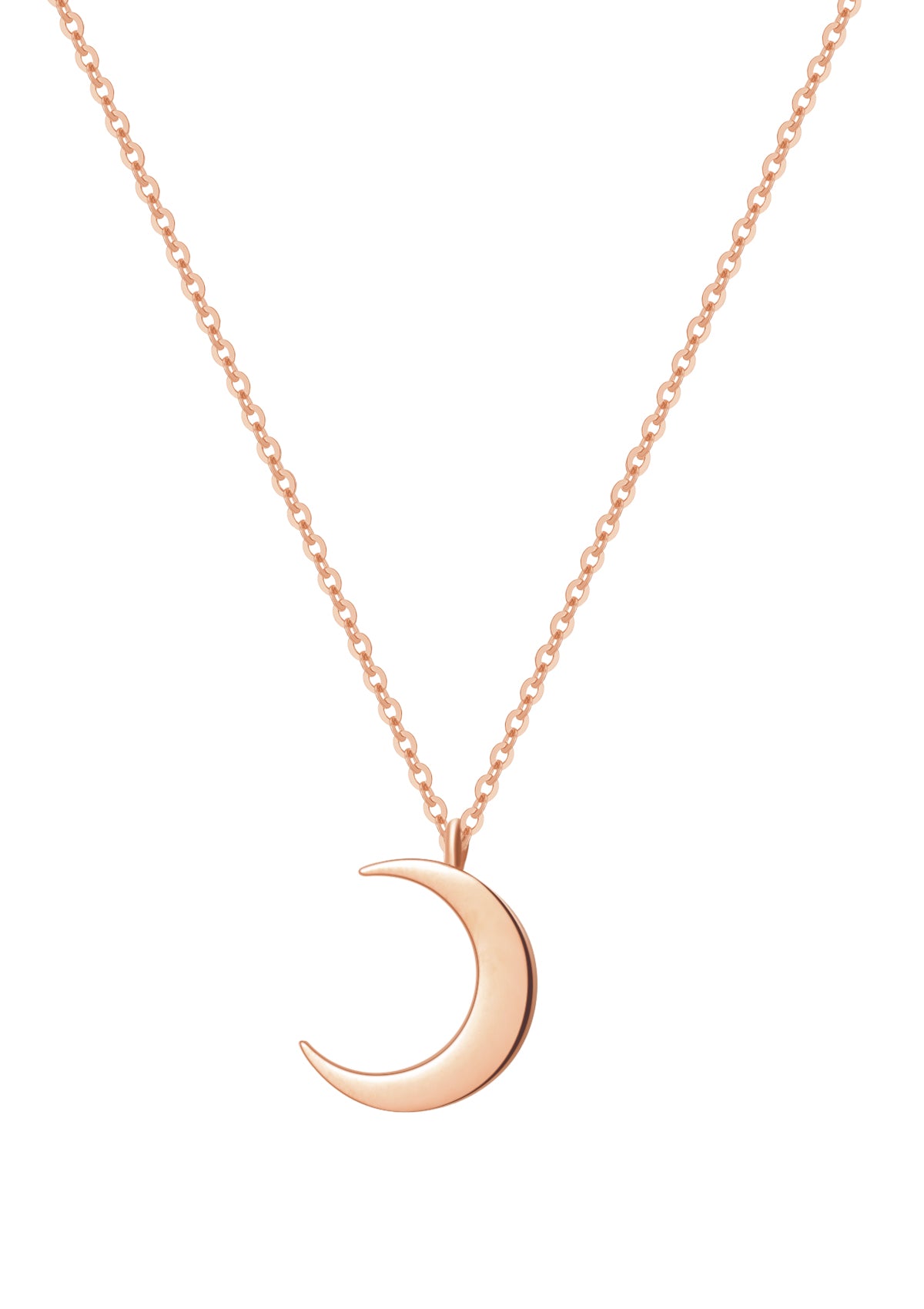 Collier Délicat Demi Lune Or Rose