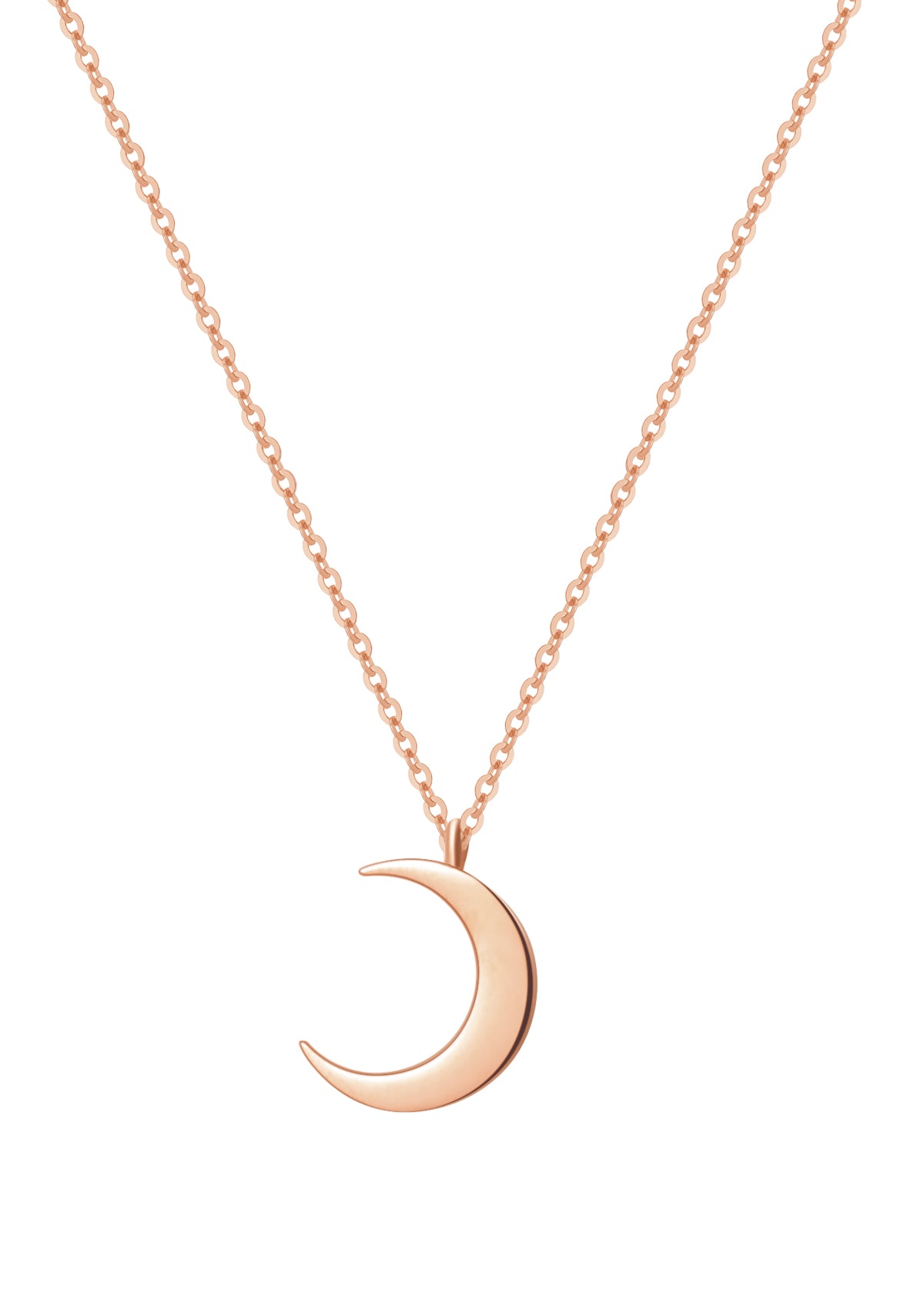 Half Moon Delicate Necklace Rose Gold