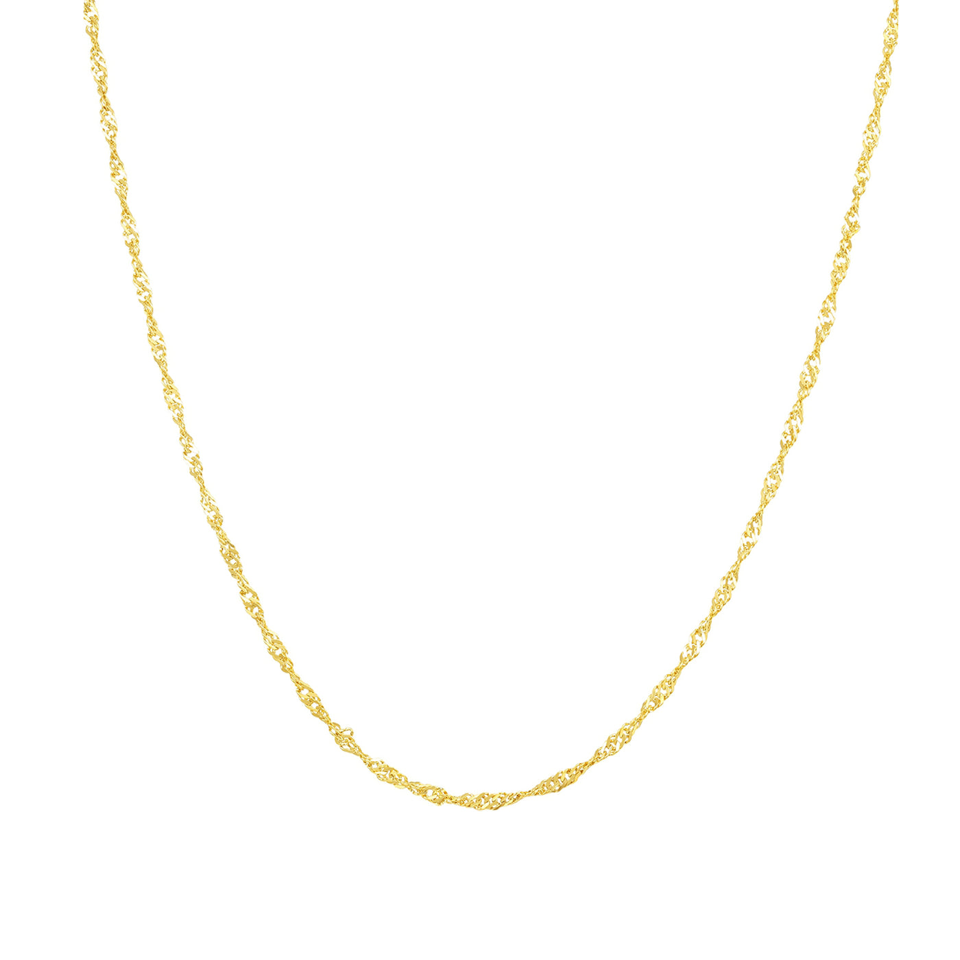 Fine Singapore Chain Necklace Gold