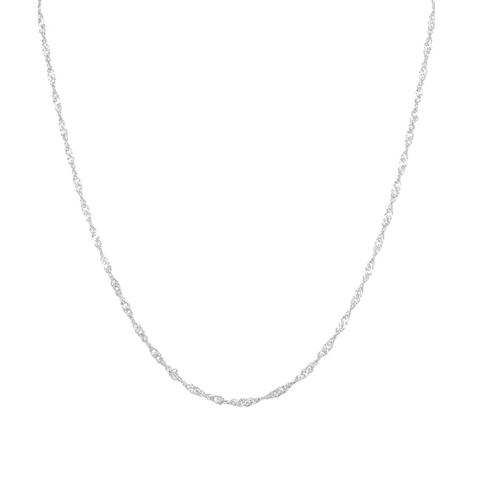 Collar Cadena Fina Singapur en Plata